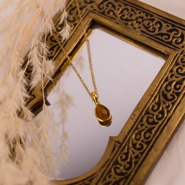 Zwillinge Tigerauge Charm Golden - Spirit of Liebs