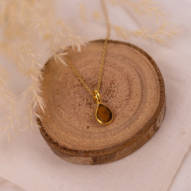 Zwillinge Tigerauge Charm Golden - Spirit of Liebs