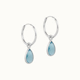 SOL Drops Topas Small Hoops Silber
