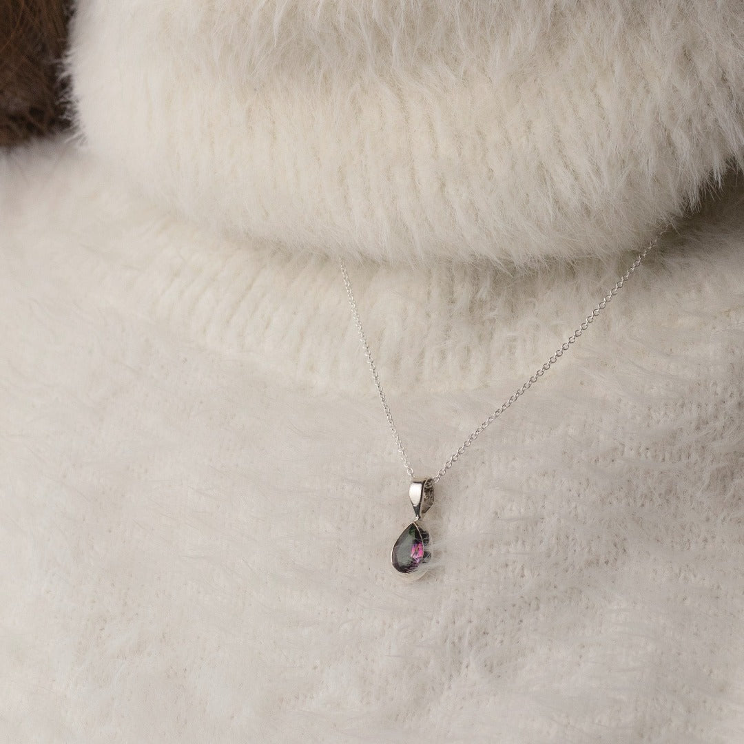 Agua Aura-Quarz Charm Silber - Spirit of Liebs