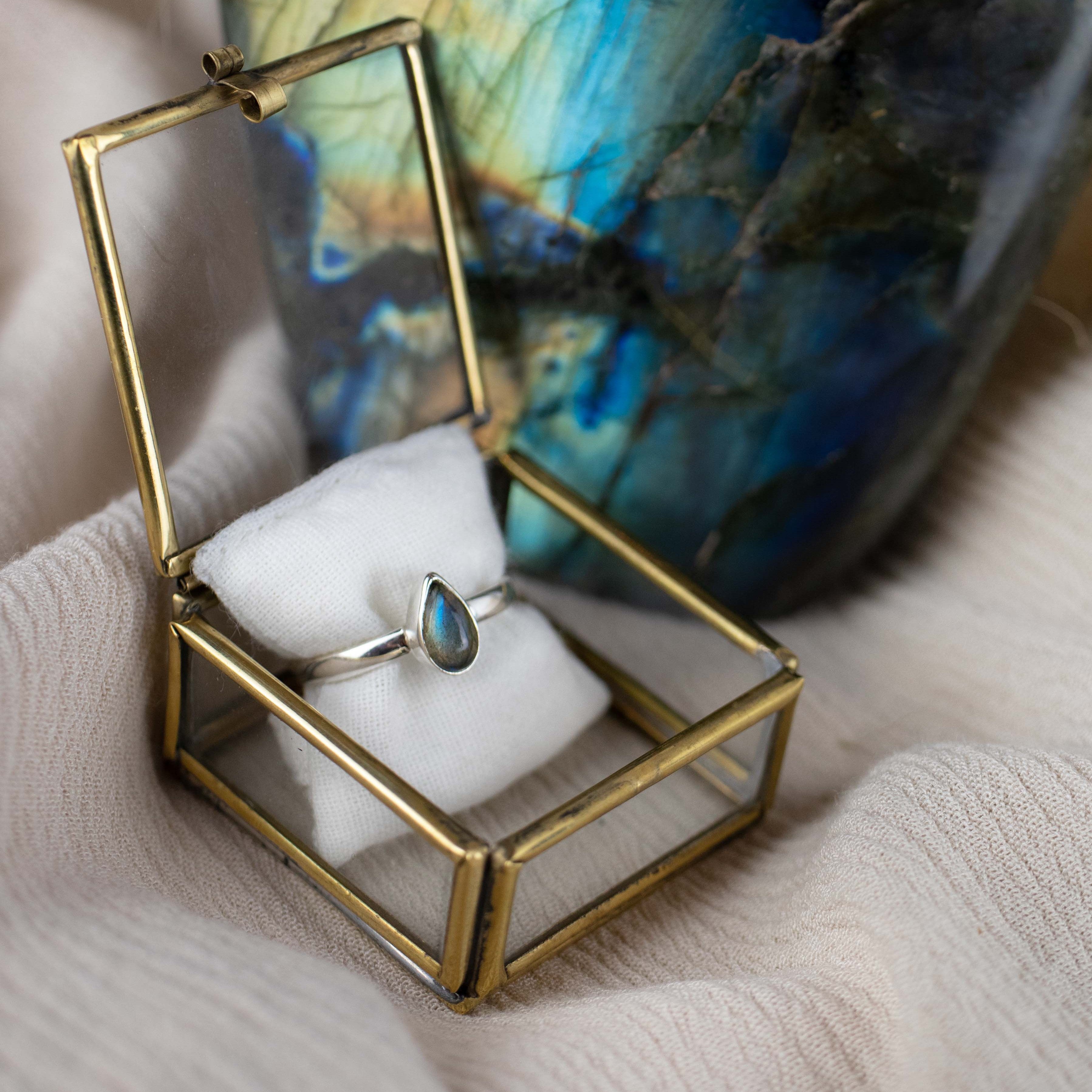 Agua Labradorit Ring Silber - Spirit of Liebs