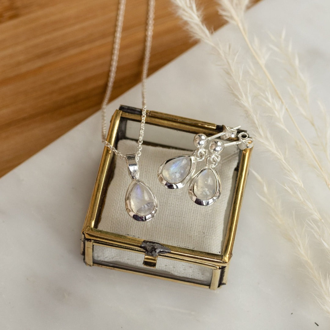 Agua Mondstein Charm Silber - Spirit of Liebs