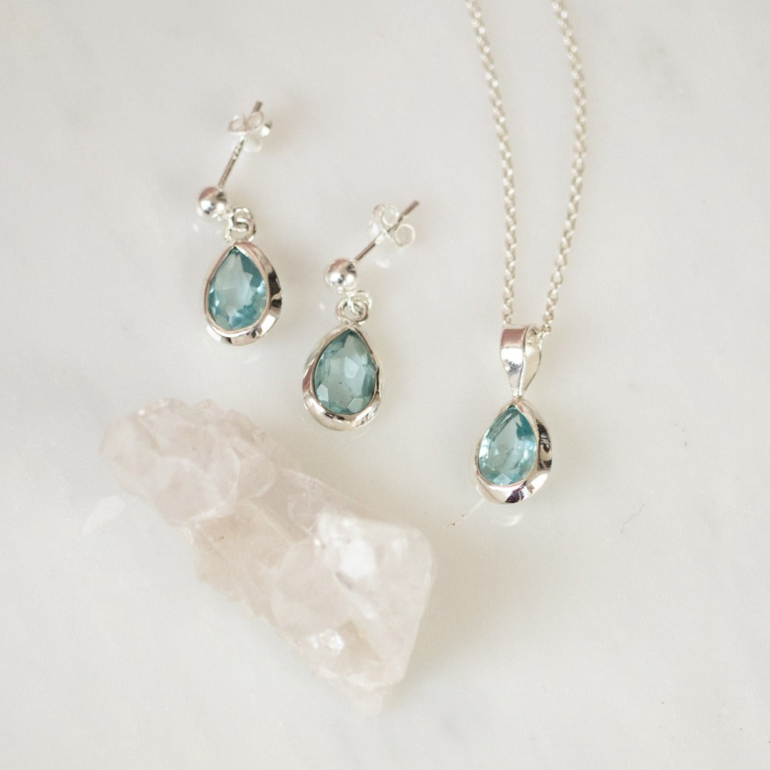 Agua Topas Ohrringe Silber - Spirit of Liebs