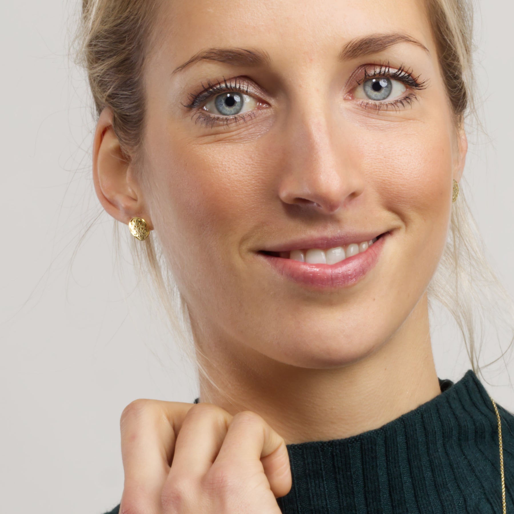 Blume des Lebens Ohrstecker 12mm Golden - Spirit of Liebs