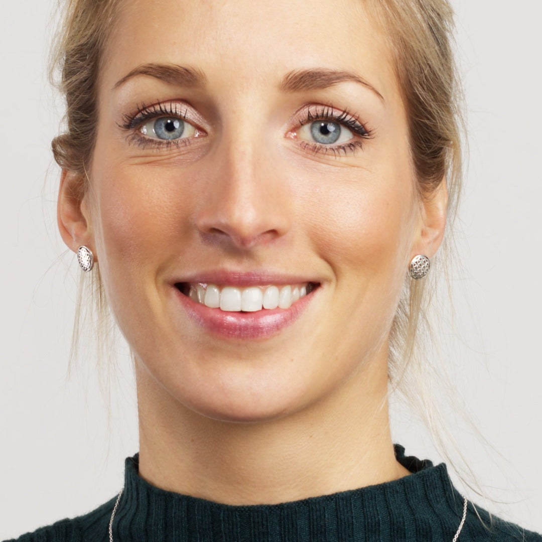 Blume des Lebens Ohrstecker 12mm Silber - Spirit of Liebs