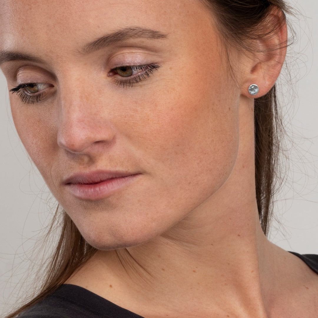 Hammered Ohrstecker Silber - Spirit of Liebs