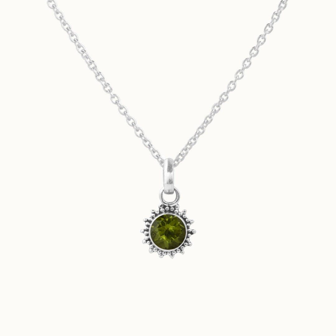Indische Sonne Peridot Charm Silber - Spirit of Liebs