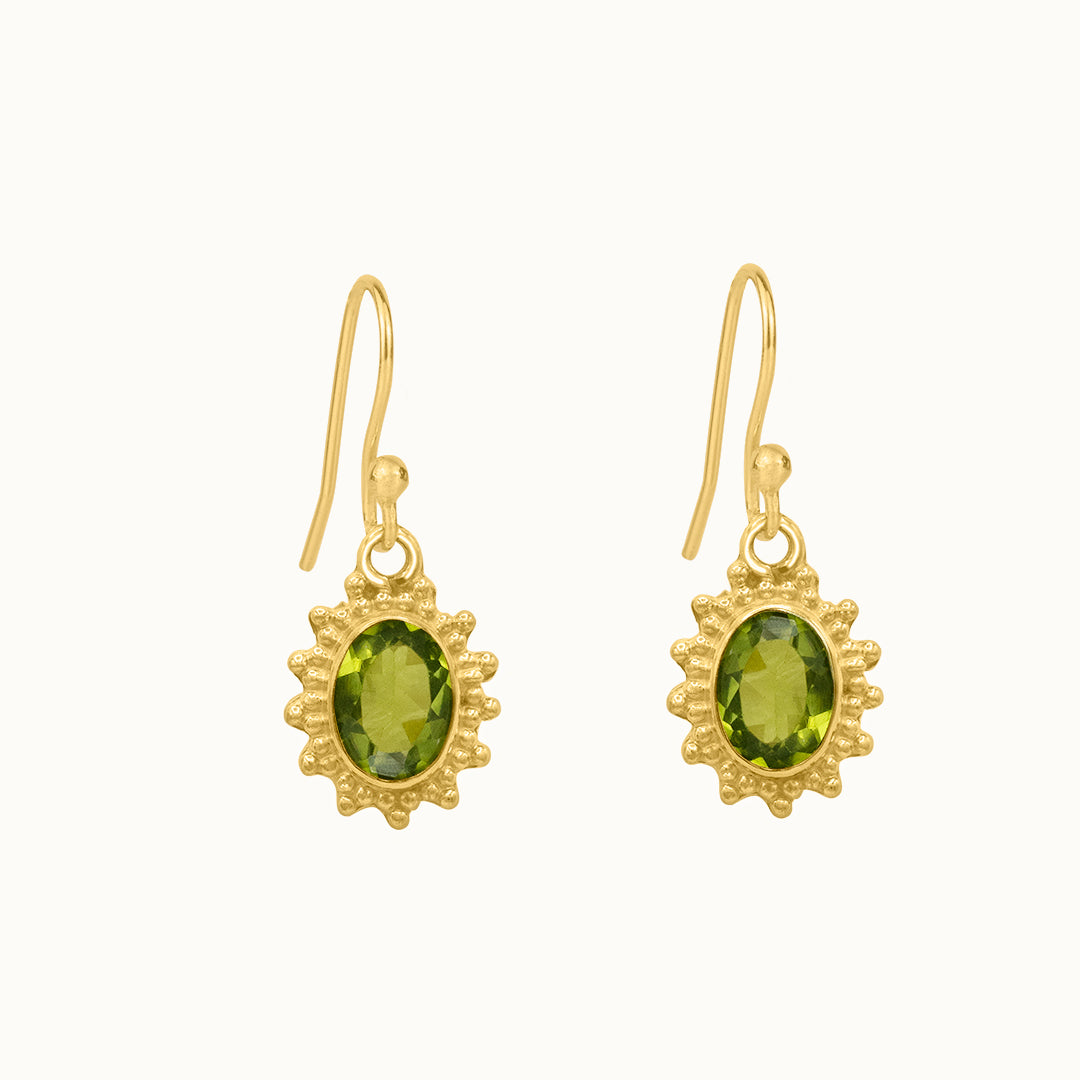 Indische Sonne Peridot Ohrhänger Golden - Spirit of Liebs