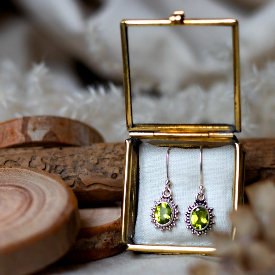 Indische Sonne Peridot Ohrhänger Silber - Spirit of Liebs