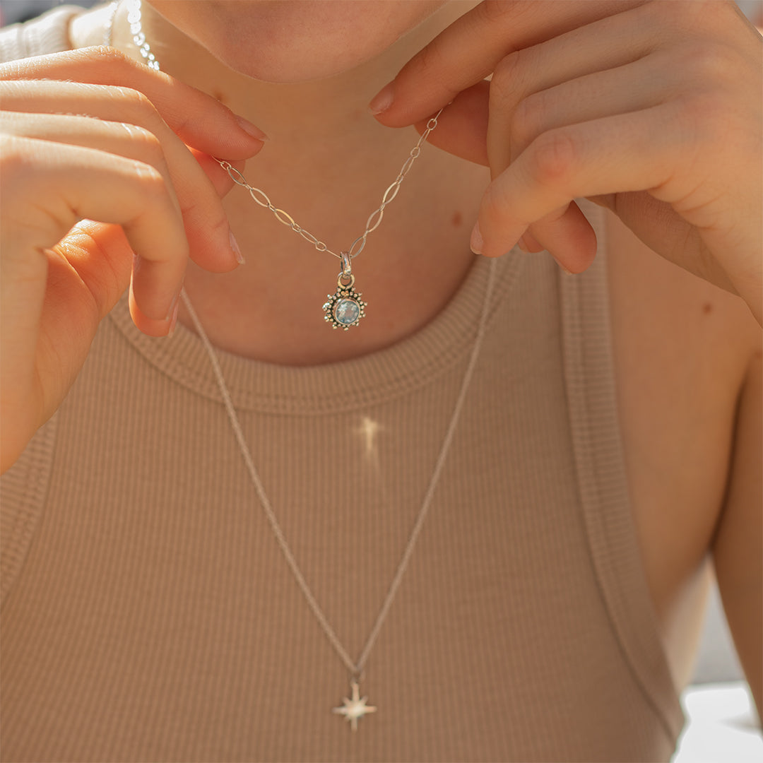 Indische Sonne Topas Charm Silber - Spirit of Liebs