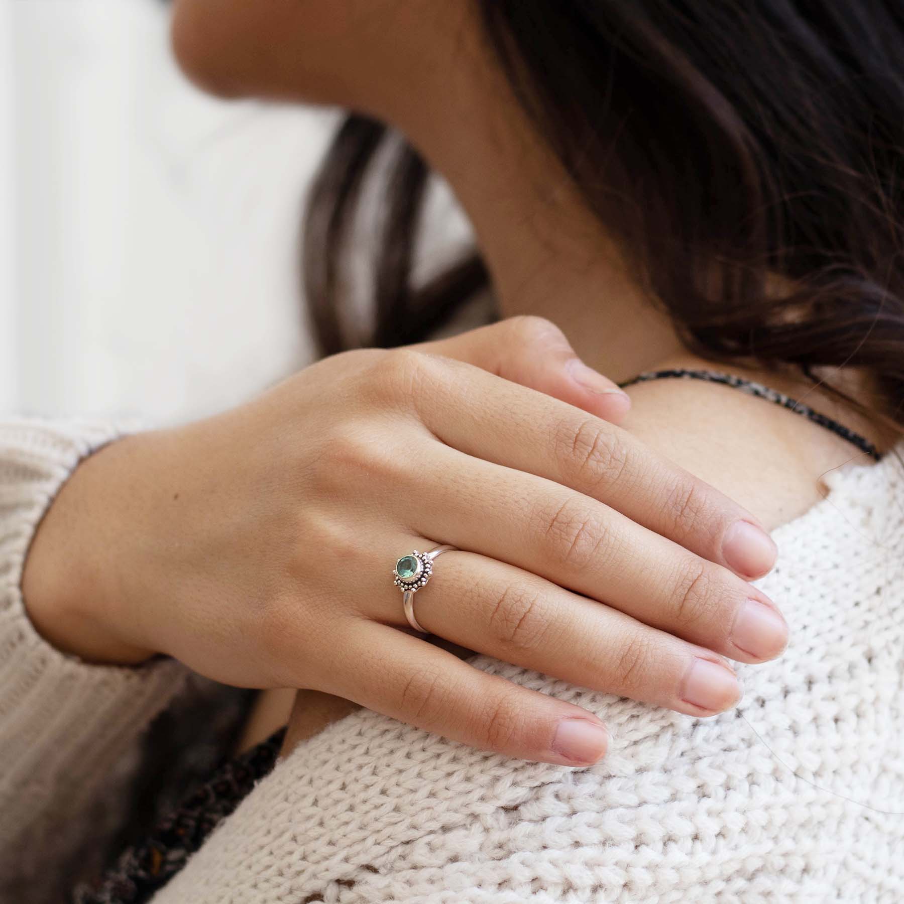 Indische Sonne Topas Ring Silber - Spirit of Liebs