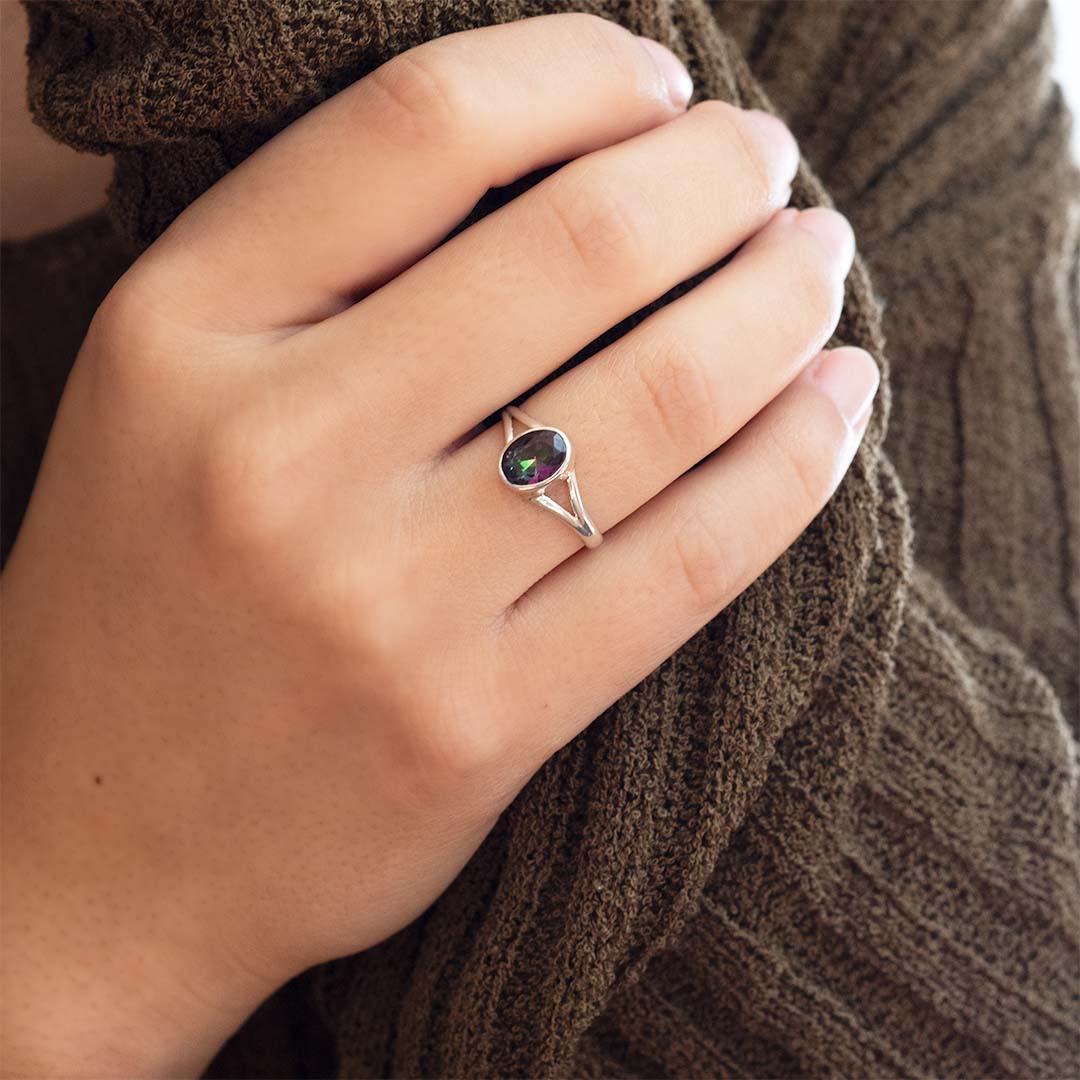 Kaleo Aura-Quarz Ring Silber - Spirit of Liebs