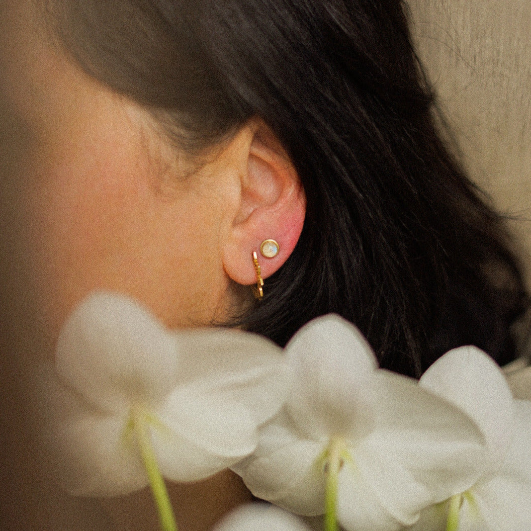 Nimbus Mondstein Ohrstecker Golden - Spirit of Liebs