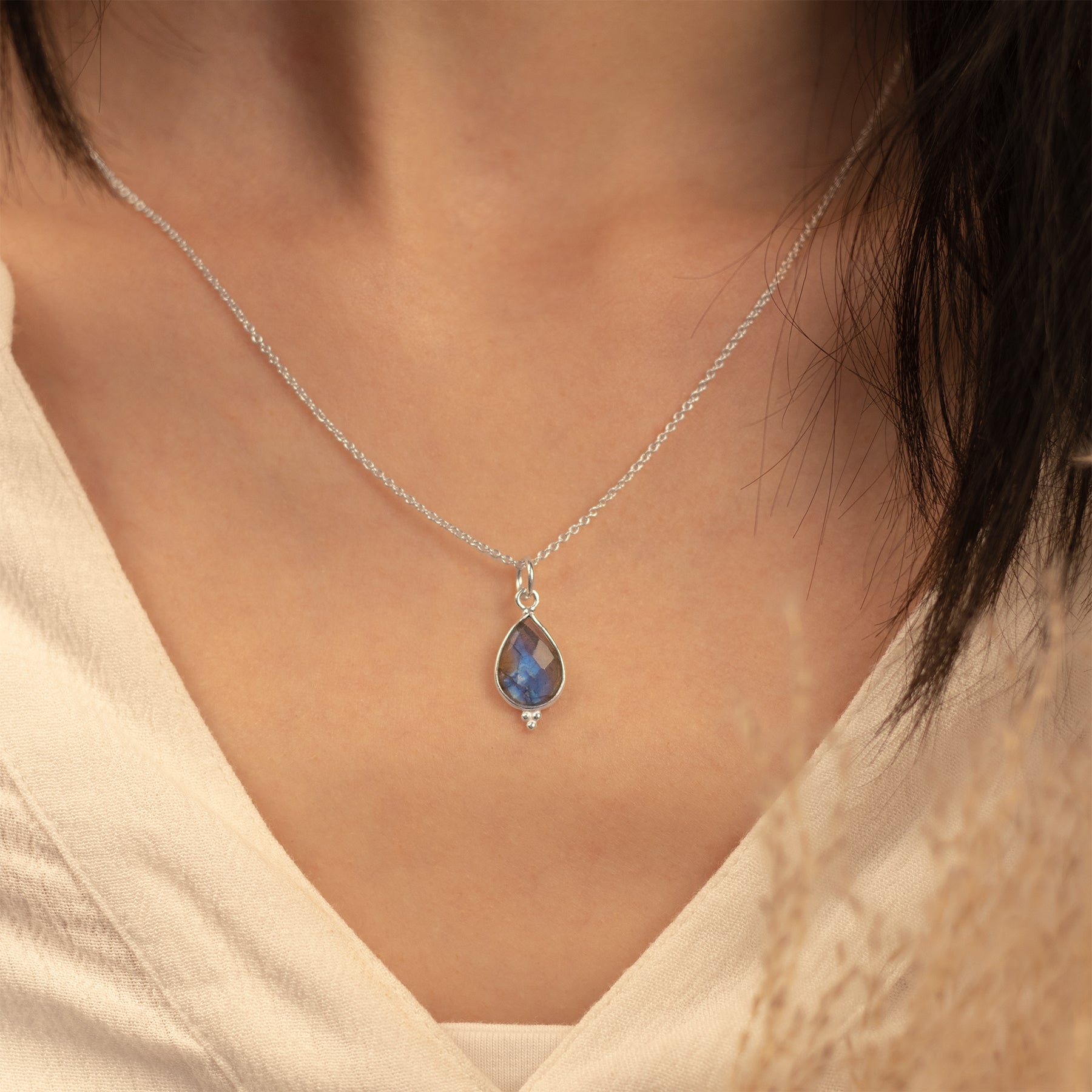 RIO Drops Labradorit Charm Silber - Spirit of Liebs