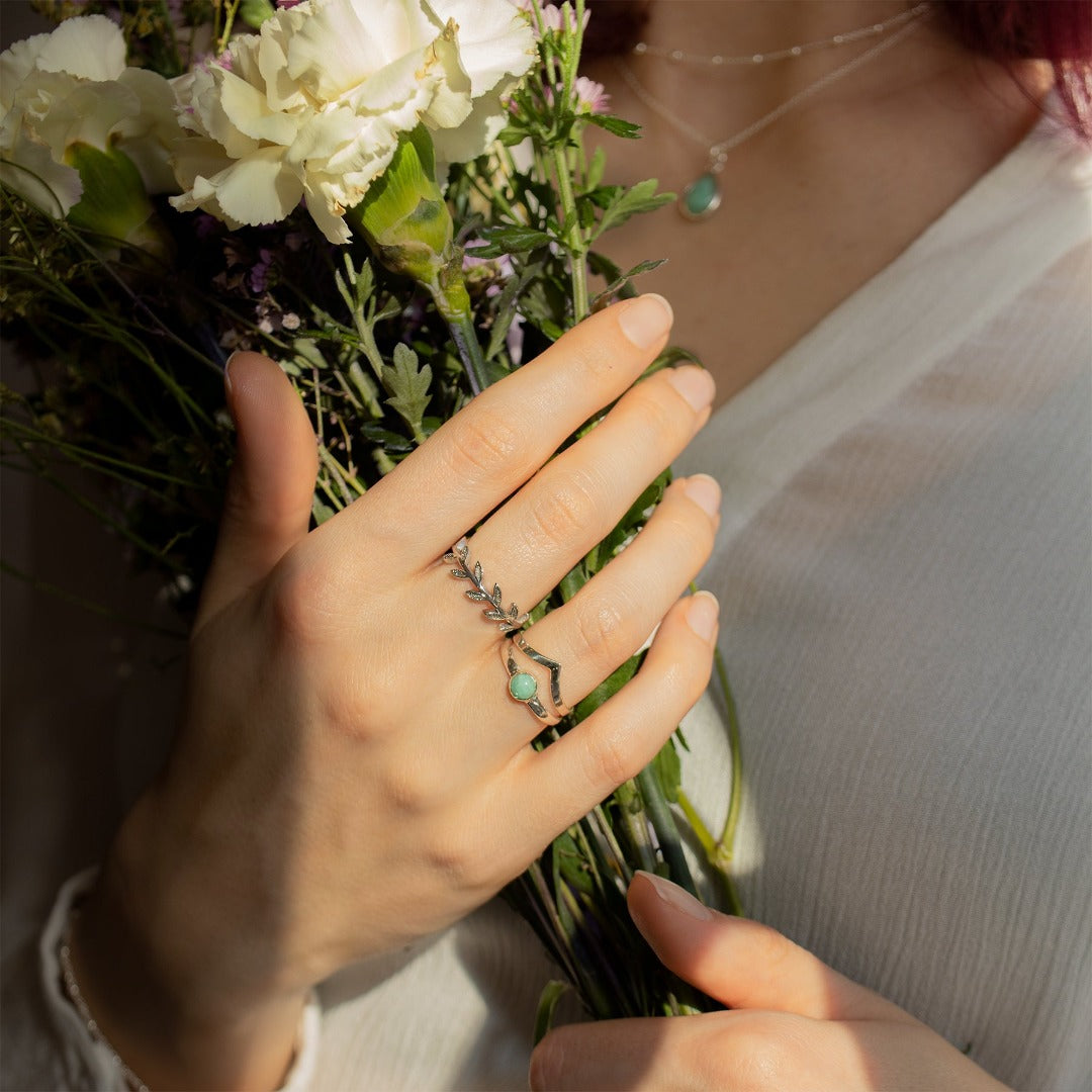 Una Amazonit Ring Silber - Spirit of Liebs