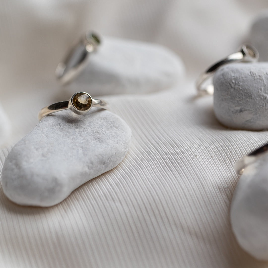 Una Citrin Ring Silber - Spirit of Liebs