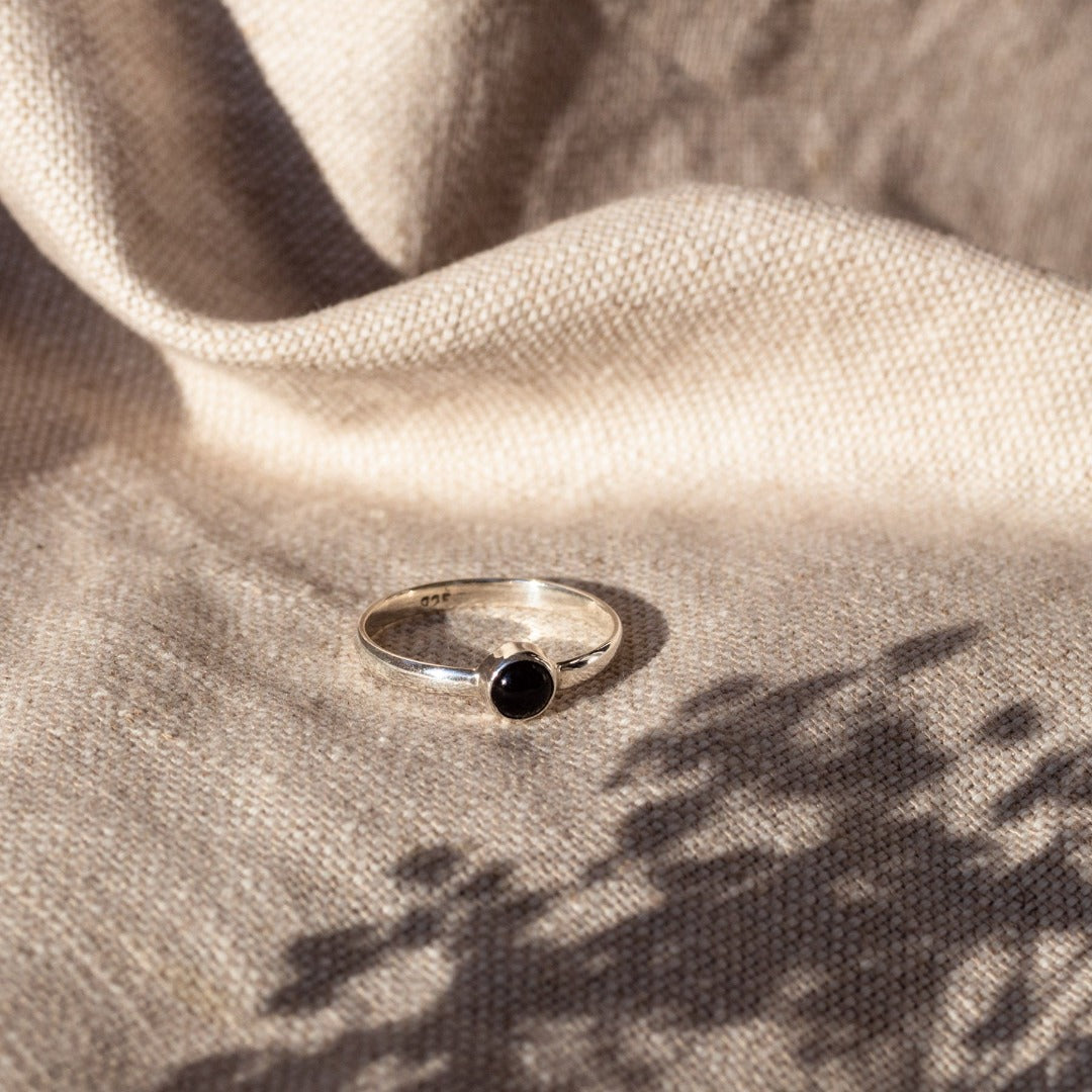 Una Onyx Ring Silber - Spirit of Liebs