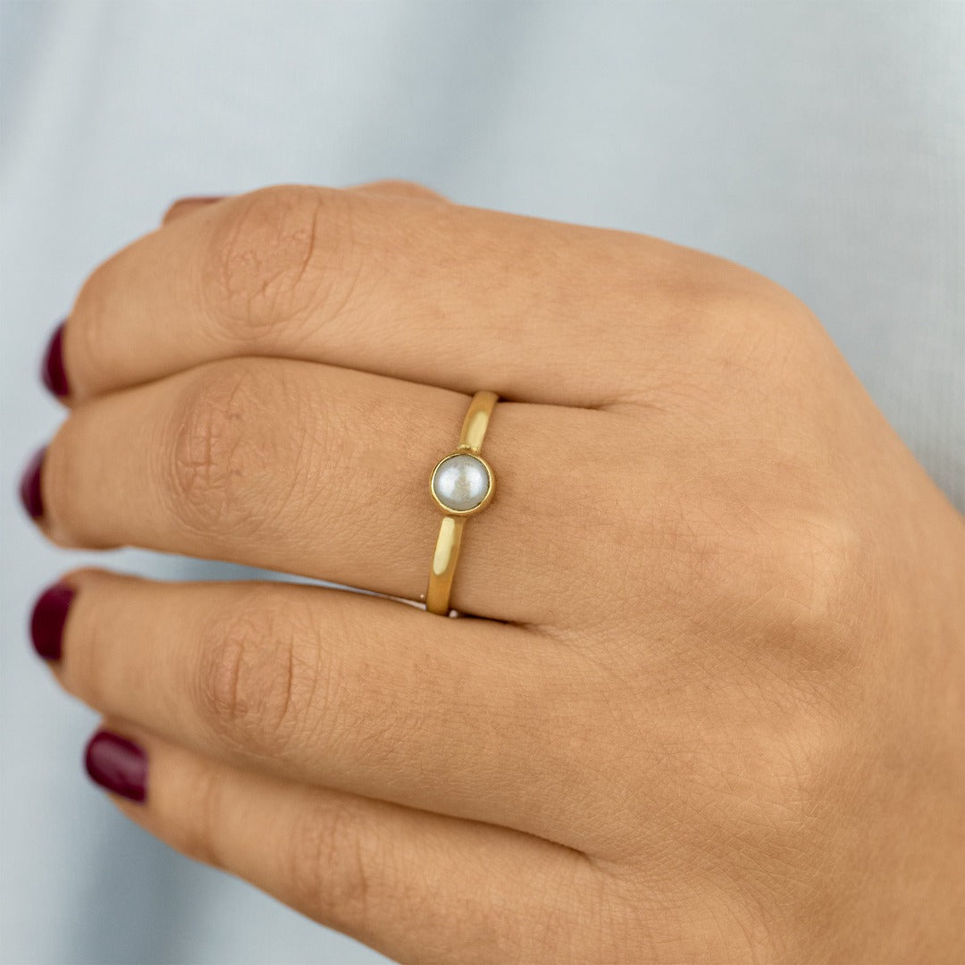 Una Perle Ring Golden - Spirit of Liebs