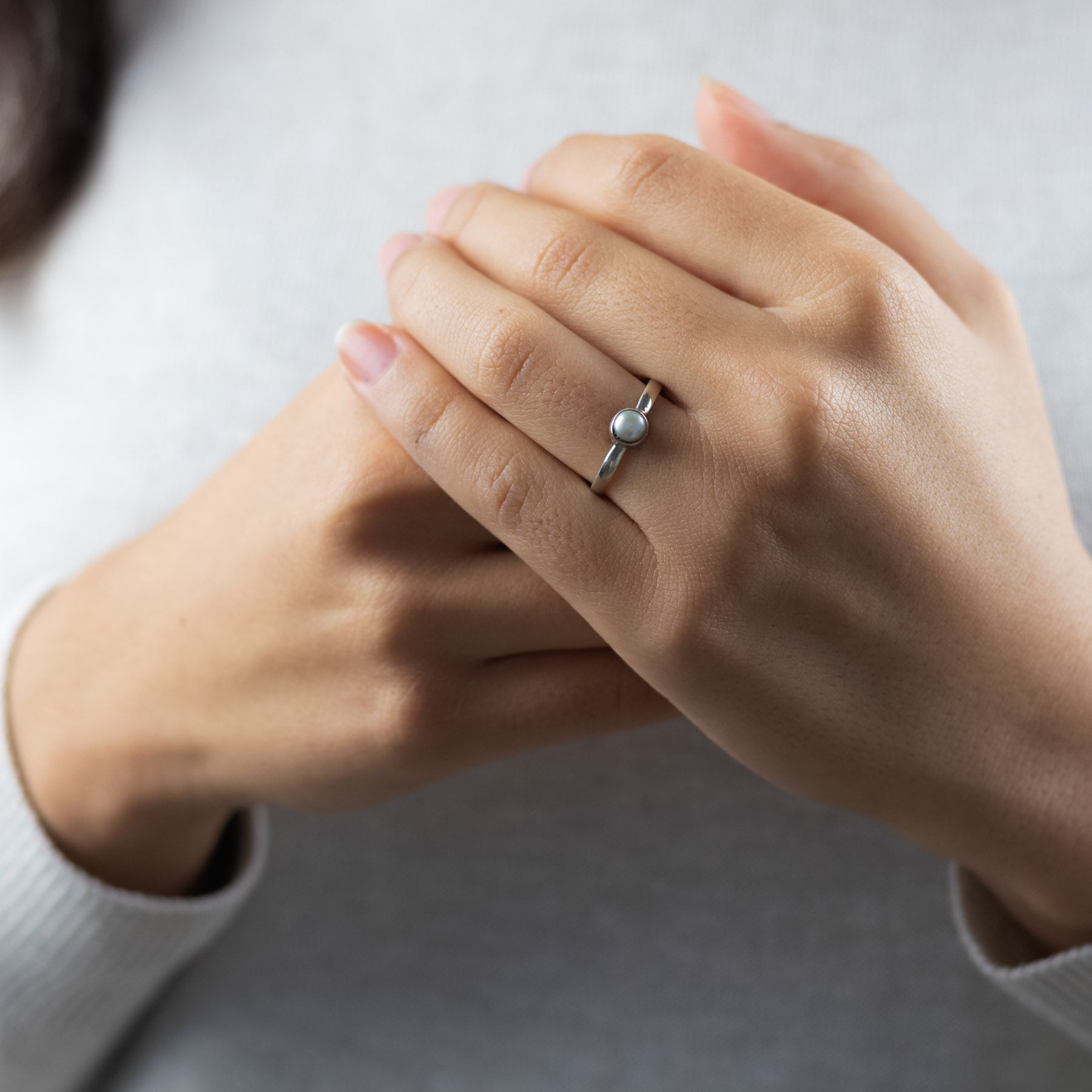 Una Perle Ring Silber - Spirit of Liebs