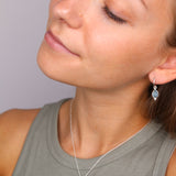 RIO Drops Topas Small Hoops Silber
