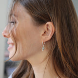 RIO Drops Topas Small Hoops Silber
