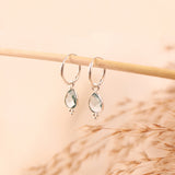 RIO Drops Topas Small Hoops Silber
