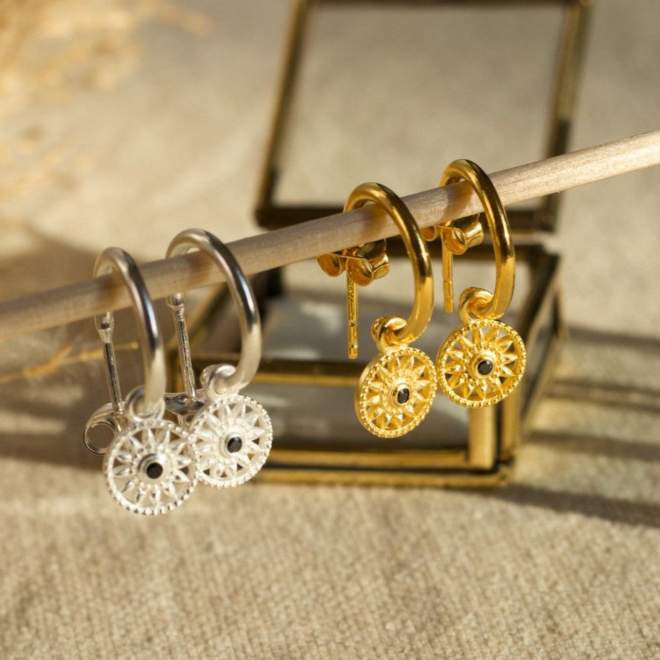 Elara Spinell Hoops Silber