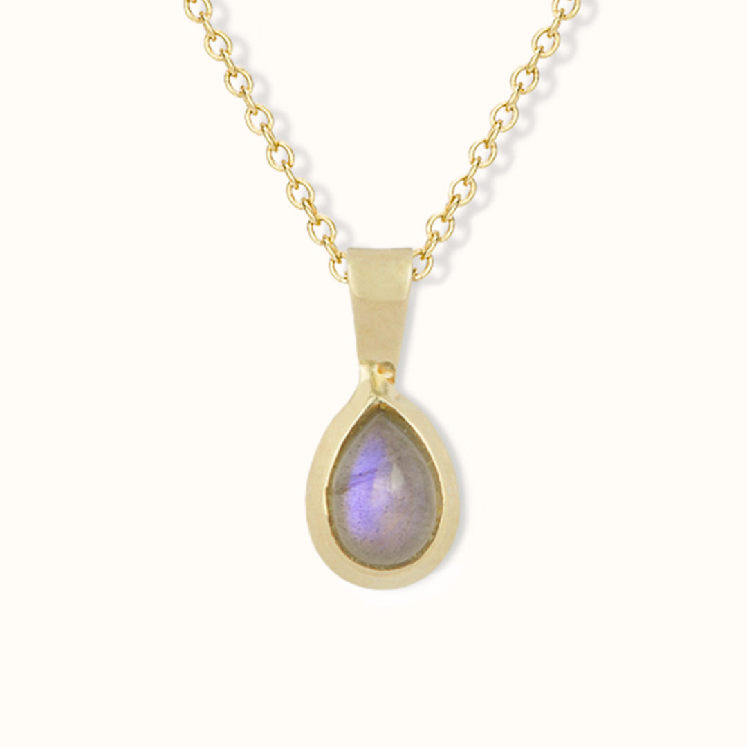 Agua Labradorit Charm Golden