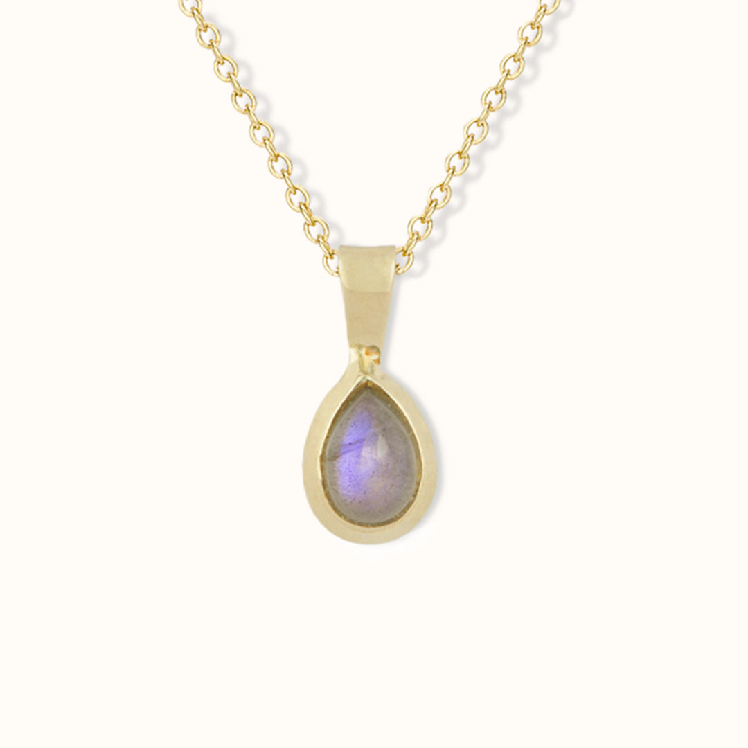 Agua Labradorit Charm Golden
