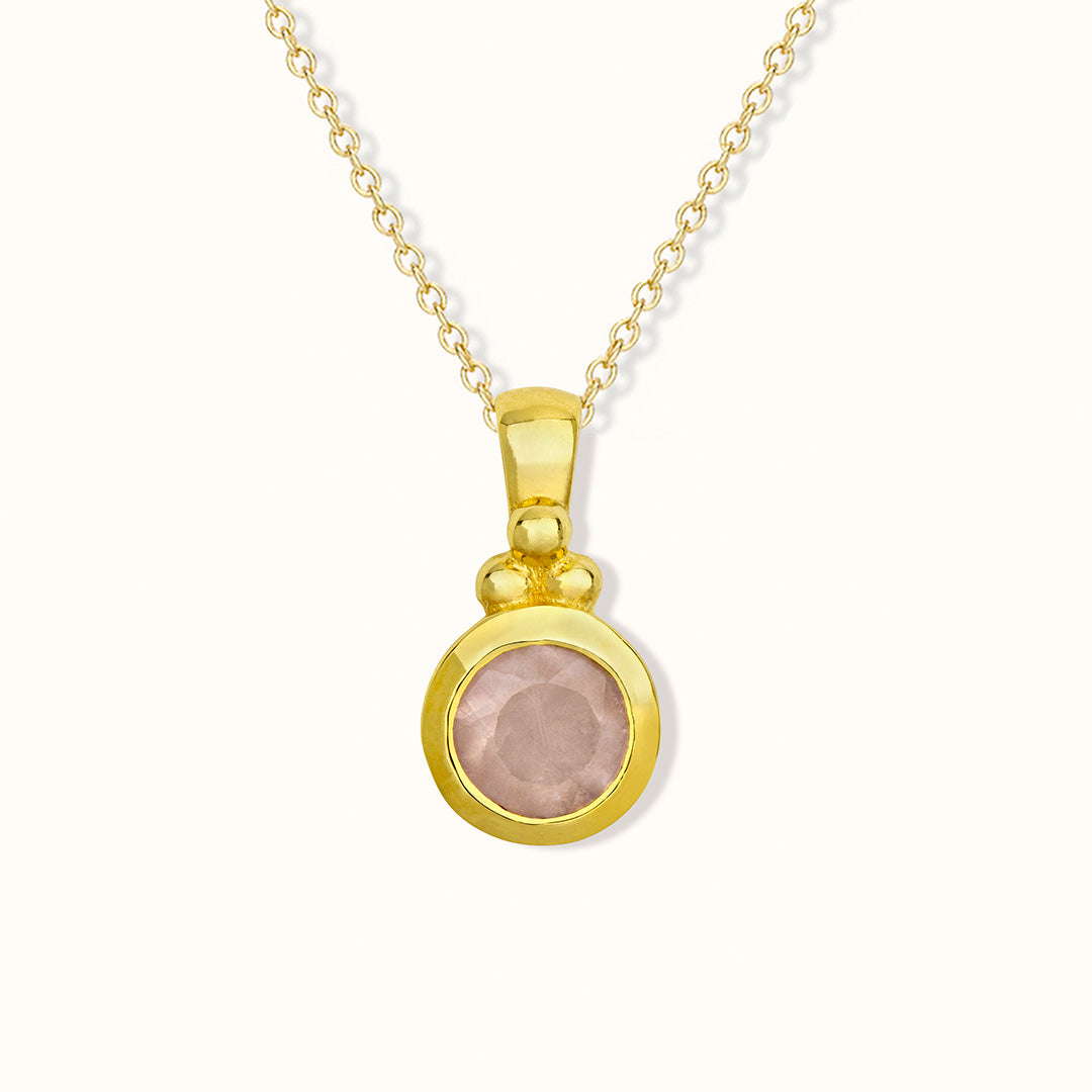 Ava Rosenquarz Charm Golden