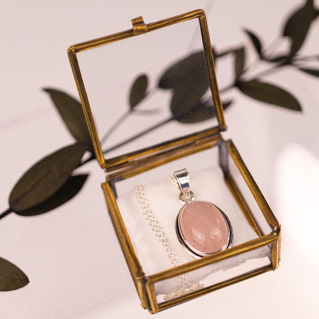 Aylin Rosenquarz Charm Silber - Spirit of Liebs