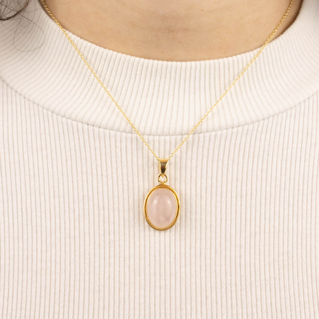 Aylin Rosenquarz Charm Golden