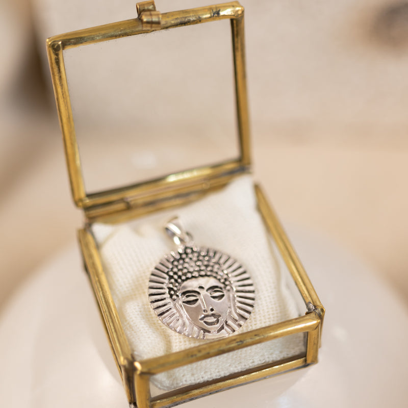 Buddha Charm Silber