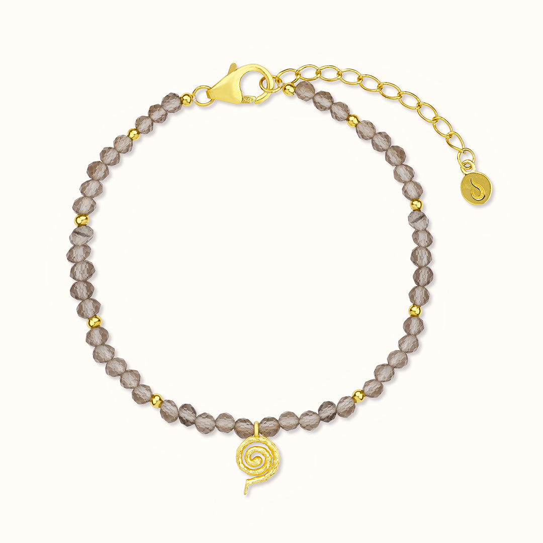 "Echoes of the Universe" Rauchquarz Armband Golden