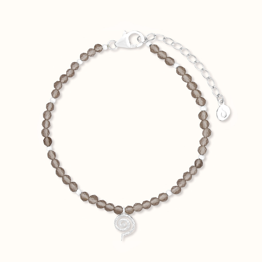 "Echoes of the Universe" Rauchquarz Armband Silber