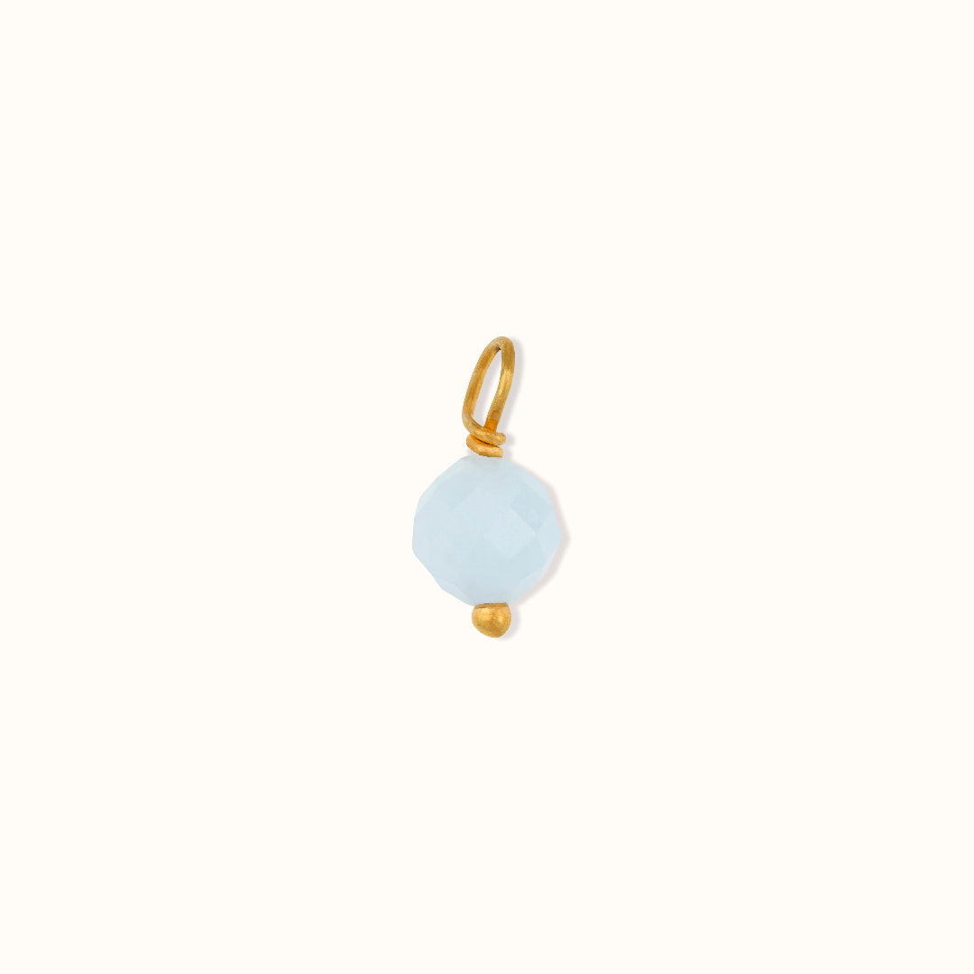Cosmic Dot Aquamarin Charm Golden