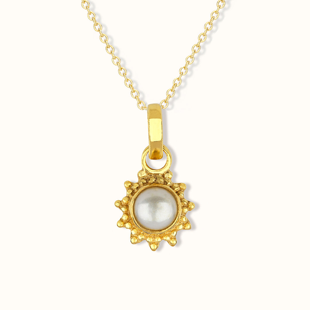 Indische Sonne Süßwasserperle Charm Golden