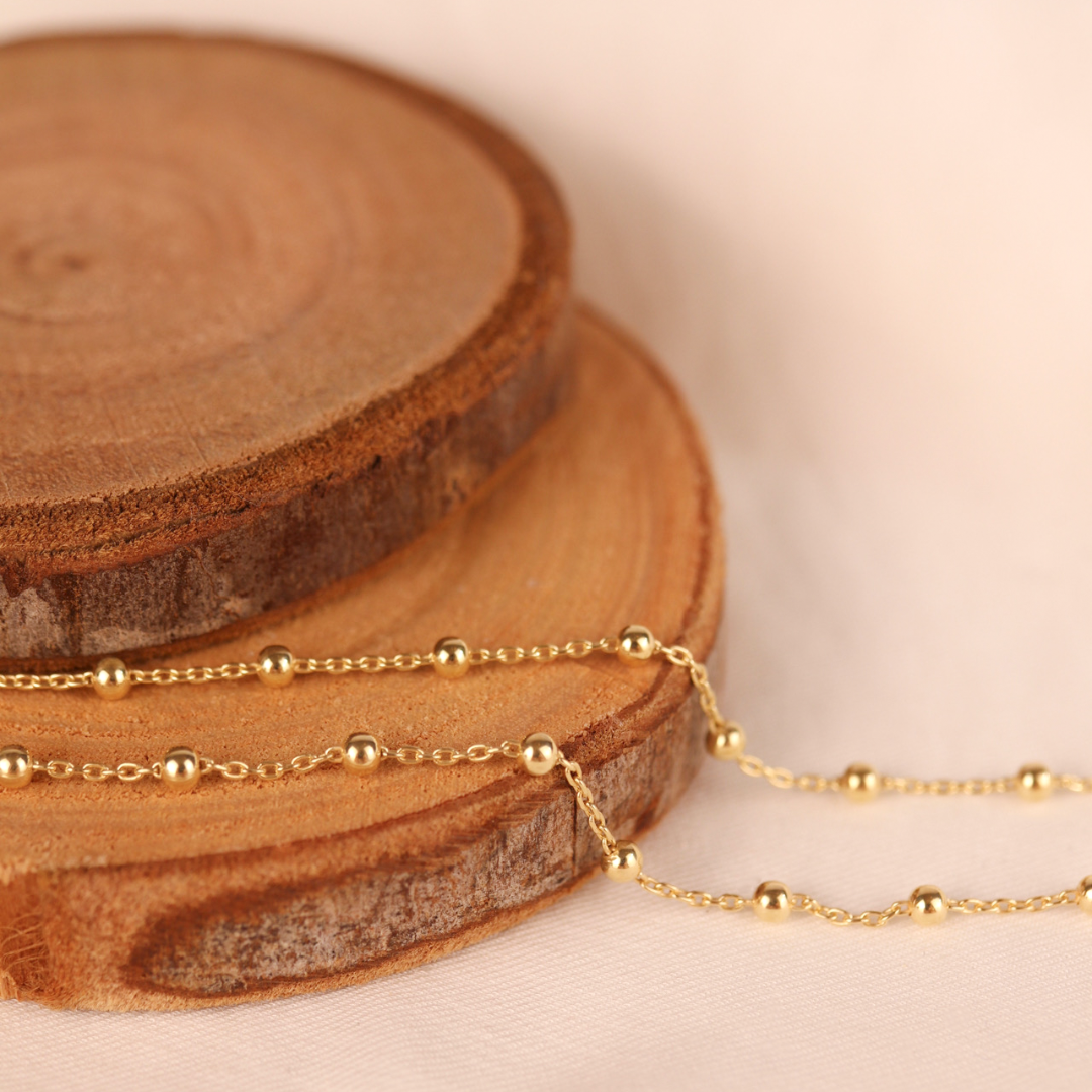 Kosmos Fußkettchen Golden - Spirit of Liebs