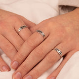 Moon and Back Ring Silber