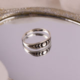 Moon and Back Ring Silber
