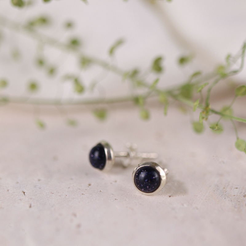 Una Blaufluss Ohrstecker Silber