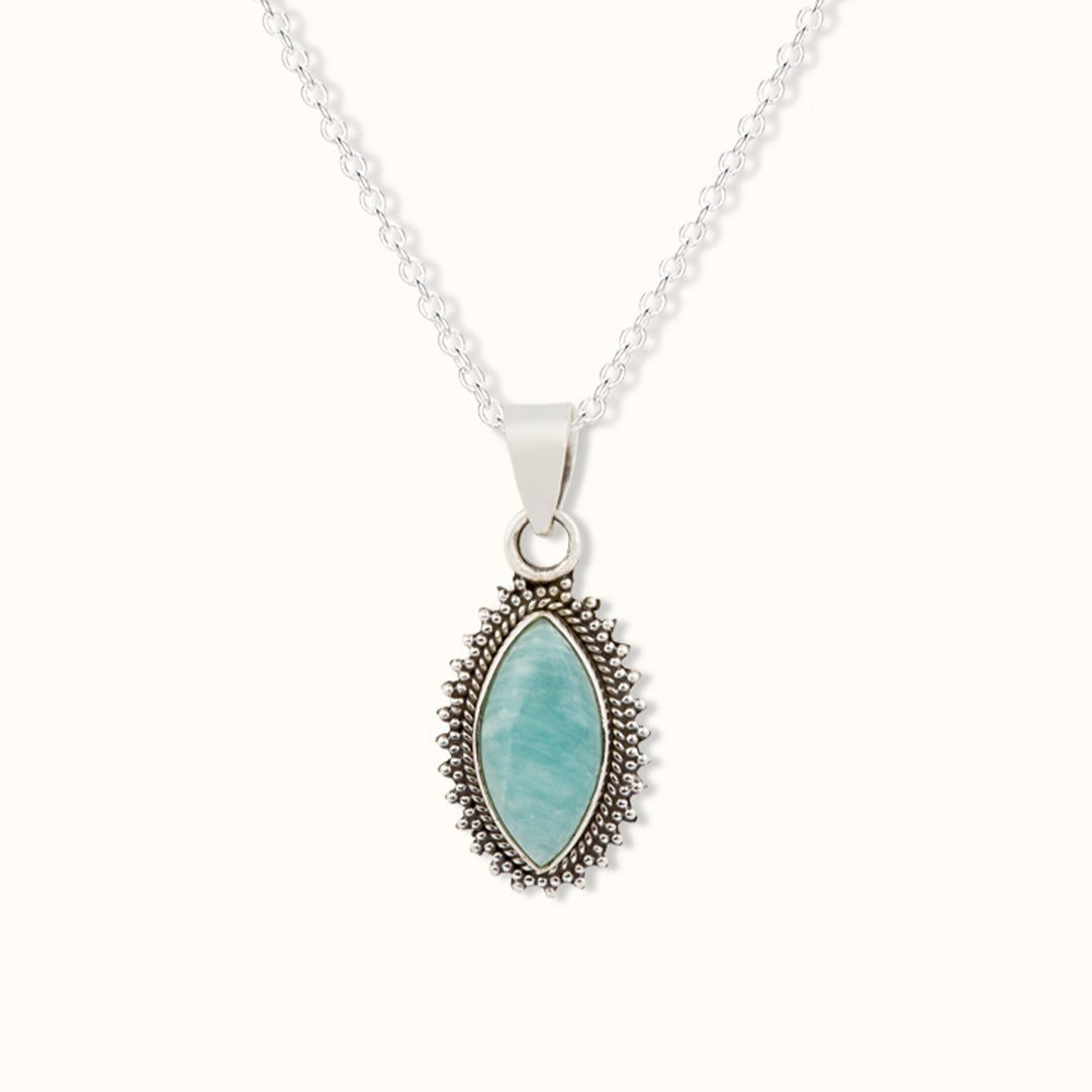 Namaste Amazonit Charm Silber