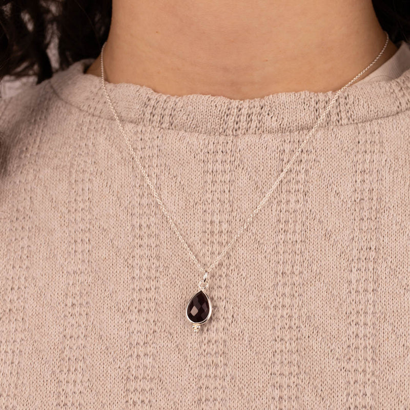 RIO Drops Granat Charm Silber - Spirit of Liebs