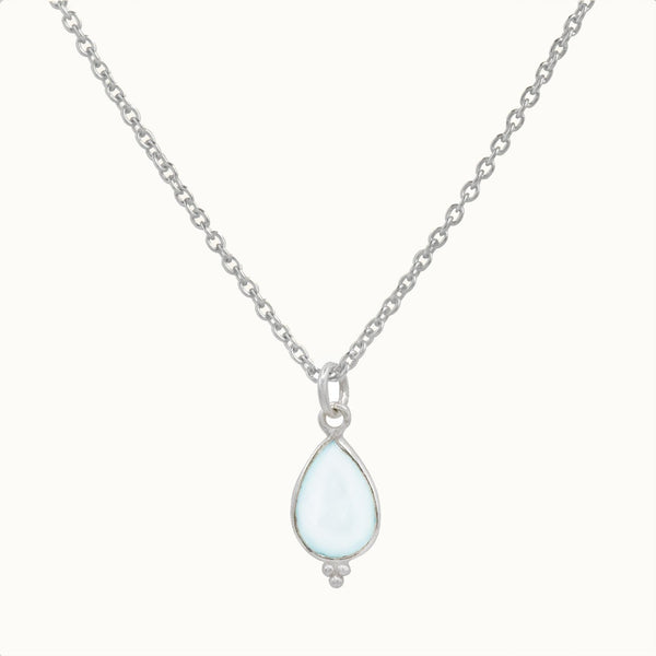 RIO Drops Aquamarin Charm Silber