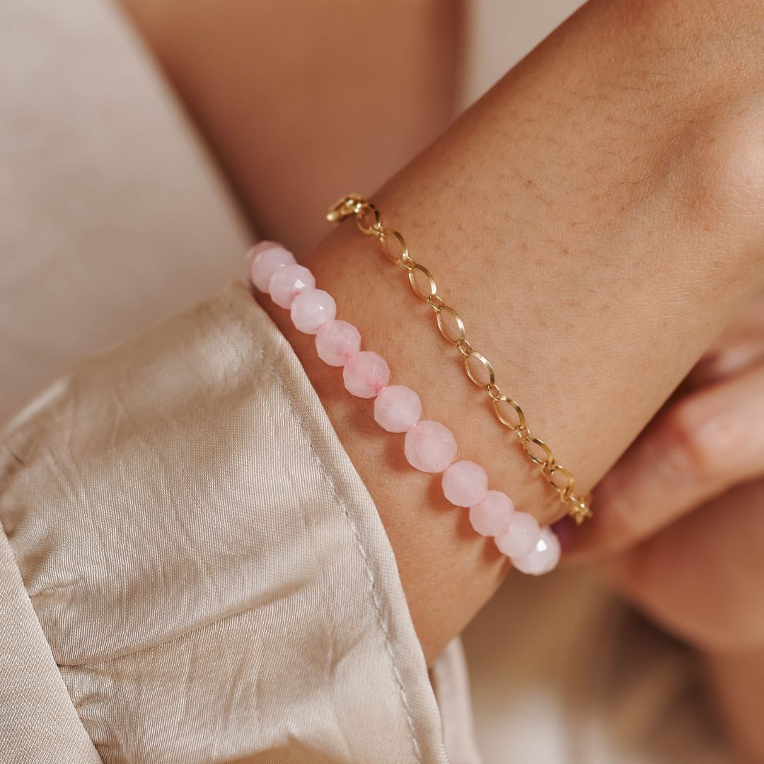 SELF-LOVE Rosenquarz Armband