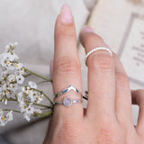 Stacking Queen Ring Silber Set
