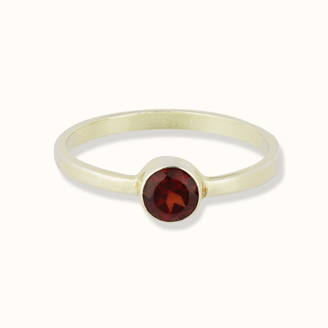 Una Granat Ring Golden