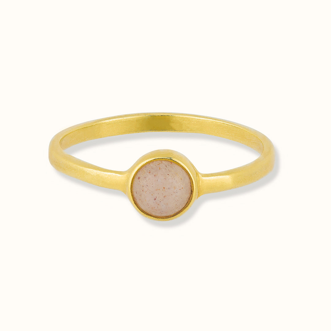 Una Peach-Mondstein Ring Golden