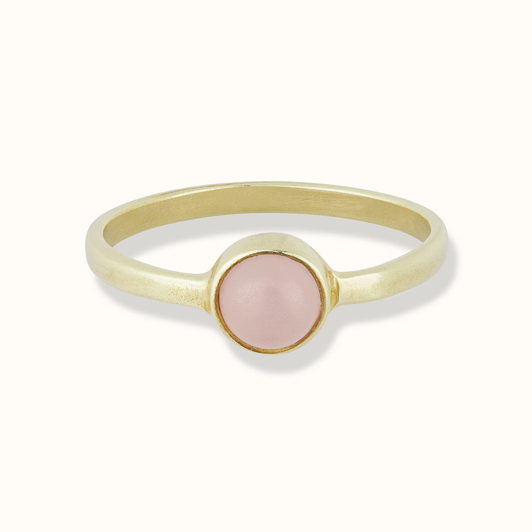 Una Rosenquarz Ring Golden