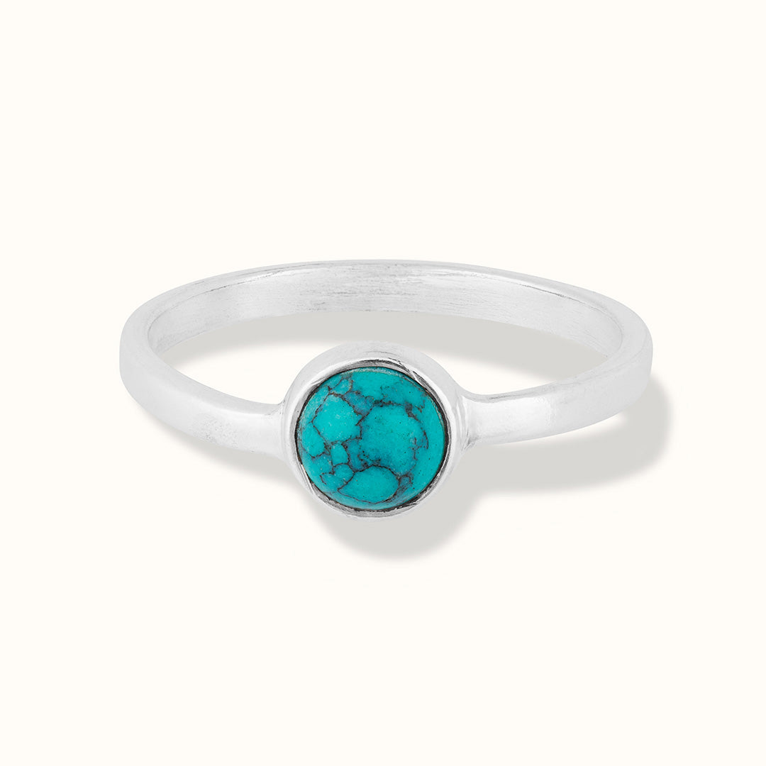 Una Türkenit Ring Silber